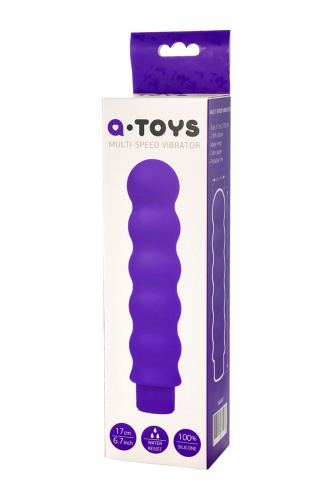 Toyfa A-Toys - Нереалистичный вибратор, 17х3.6 см (фиолетовый)