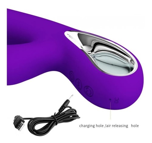 LyBaile - Pretty Love Jersey Clitoral Massager - Вібратор з вакуумним стимулятором, 21.8х3.6 см - купити в Україні | Секс шоп SEX-SHOP.ua