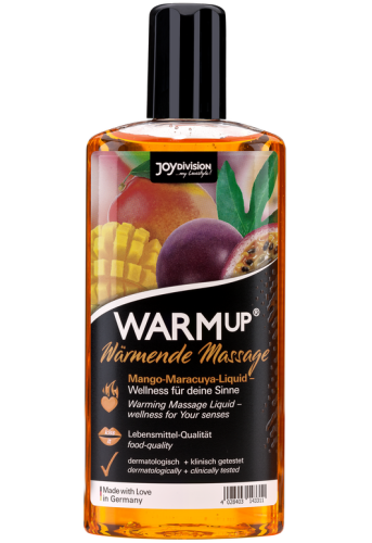 Joy Division Warmup Mango + Maracuya - масажне масло з зігрівальним ефектом і з ароматом манго та маракуї, 150 мл