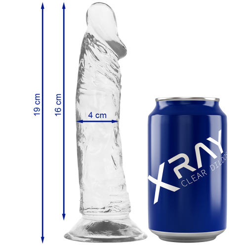 Фаллоимитатор XRay, 19 см (прозрачный)