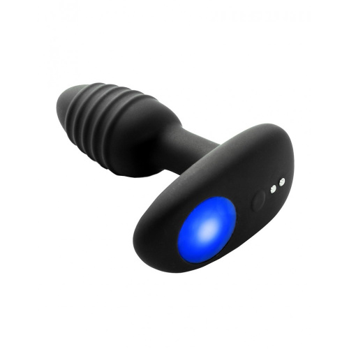 Анальная пробка с подсветкой и вибрацией OhMiBod Lumen powered by KIIROO, 10.2х3.3 см (чёрный)