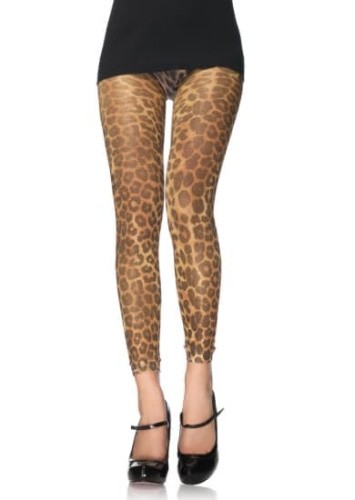 Leg Avenue Lurex leopard - Леопардовые леггинсы, S-L (леопардовый) - sex-shop.ua