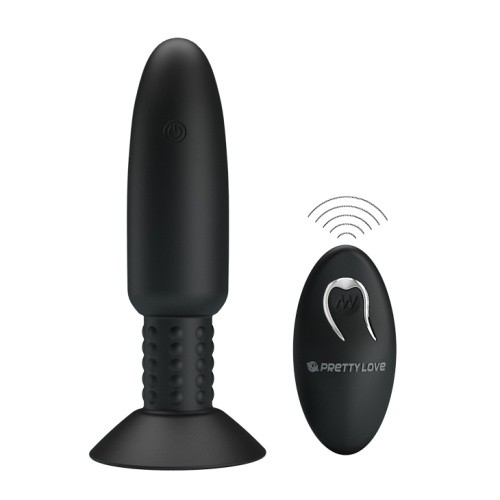 Pretty Love Beaded for xtra pleasure Plug Black - Анальная пробка с вибрацией, 14,6х3,6 см (черный)