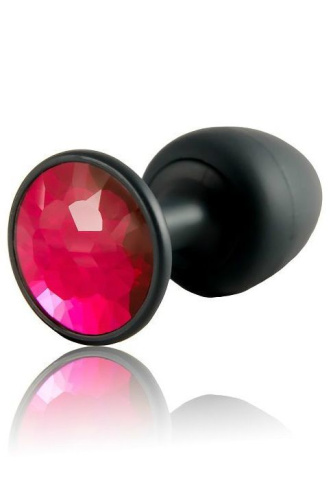 Dorcel Geisha Plug Ruby M анальная пробка со смещенным центром тяжести и кристаллом, 8х3.2 см (красный) - sex-shop.ua