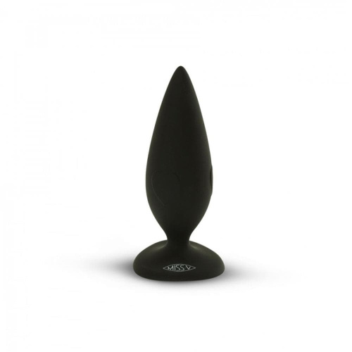 Minx Miss V Heartbreaker Velvet Black - Силиконовая анальная пробка, 9,5х3,1 см (чёрный)