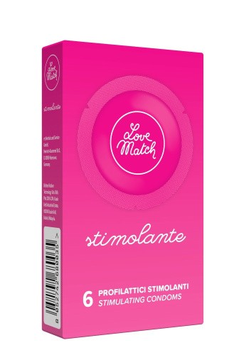 Love Match Stimolante (Ribs & Dots) - рельєфні презервативи, 6 шт