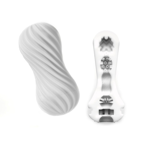 Tenga Flex Silky White мастурбатор с эффектом скручивания, 17,6 см (белый) - sex-shop.ua