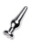 TOYFA Metal Silver anal plug - серебристая анальная пробка с кристаллом, 9х4 см (прозрачный)