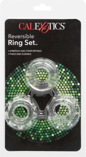 Transparent Reversible Ring Set - Набір ерекційних кілець, 3 шт (прозорий)