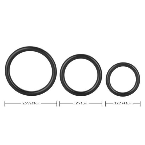California Exotic Novelties - Tri - Ring - Эрекционные кольца, 3 шт (чёрные)