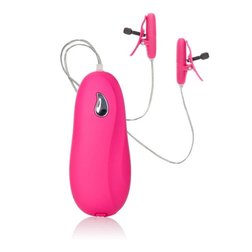 CalExotics Vibr Heated Nipple Teasers - Виброзажимы для сосков (розовый)