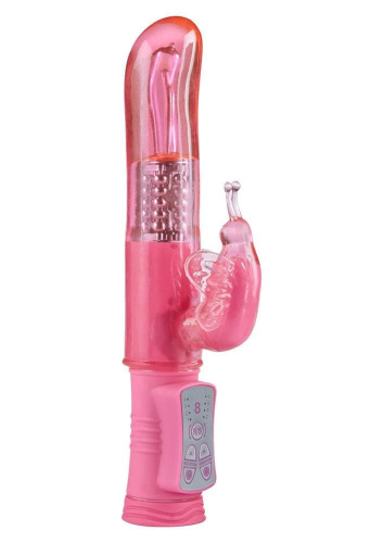 Toy Joy Happy Hugging Butterfly - Классический вибратор-кролик, 22.5х3 см