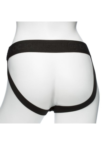 Doc Johnson Body Extensions - Be In Charge - Страпон унісекс з вібрацією, 19х4.5 см (чорний) - купити в Україні | Секс шоп SEX-SHOP.ua