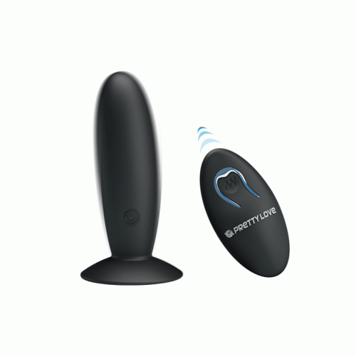 LyBaile Pretty Love Remote Control Vibrating Plug Black - Анальна пробка с вибрацией, 11х3.3 см (черный)