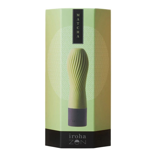 Iroha Zen Matcha - вибратор с нежной ребристой поверхностью,12,7х3,4 см. (зелёный)