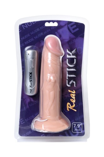 Toyfa Realstick Nude - Вибратор на присоске с пультом, 22х3.5 см