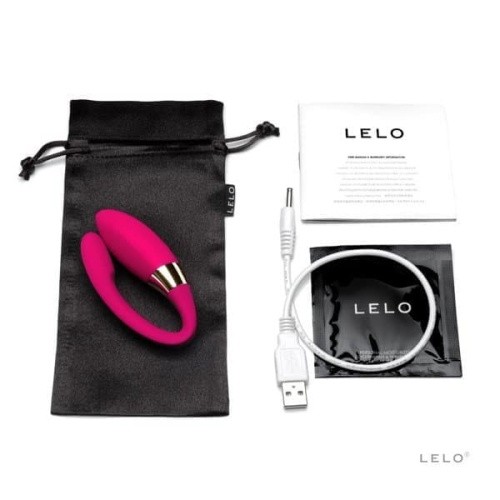 Lelo Noa - Вибромассажер для пары, 8.5х4.2 см (вишневый) - sex-shop.ua