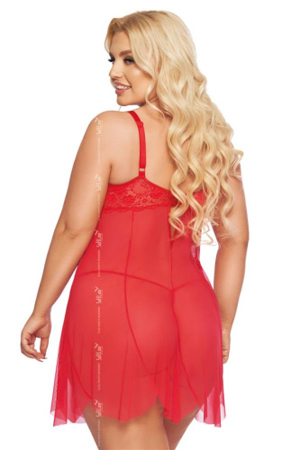 SoftLine Carla - Сексуальный беби долл с кружевом, XL (красный)