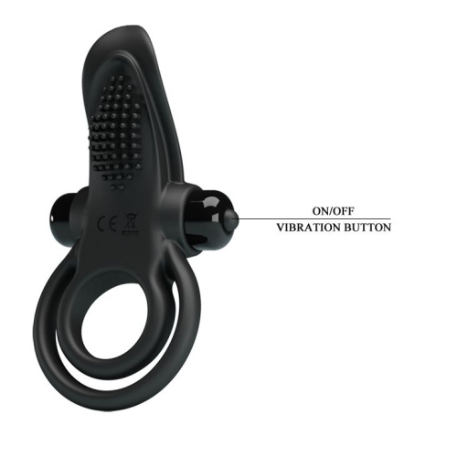 LyBaile Pretty Love Vibro Penis Ring Black – Эрекционное кольцо, 11,3х5,6 см (черный)