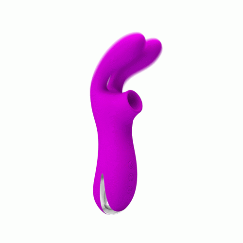 Pretty Love Ralap Vibrator + Suction Purple - Симулятор орального секса для женщин, 16.2х3.7 см (фиолетовый)