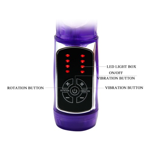 LyBaile Enthusiasm Cowboy Vibrator Purple - Вибратор со стимулятором клитора в форме кролика , 21.5х3 см (фиолетовый)