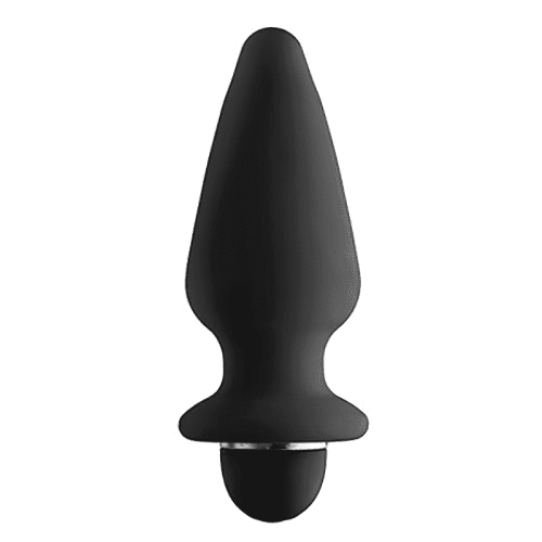 Tom of Finland 5X Silicone Anal Plug - Анальная пробка с вибрацией, 17.7х6.4 см (чёрный) - sex-shop.ua