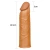 LoveToy Pleasure X-Tender Penis Sleeve Brown Add 1"- Насадка на пенис, +3 см (коричневый) - sex-shop.ua
