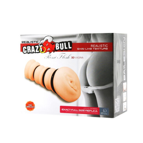 Crazy Bull Rossi Flesh 3D Vavina - Мастурбатор, 14 см (телесный) - sex-shop.ua