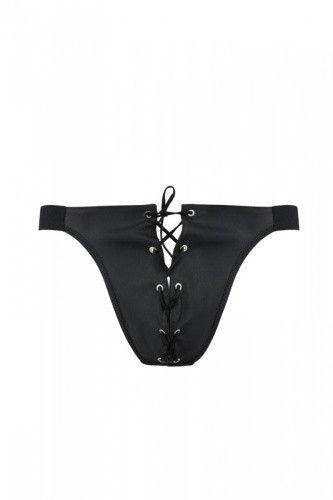 Passion - 044 SLIP OPEN BEN black - Открытые мужские трусы, L/XL - sex-shop.ua