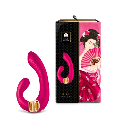 Shunga - Miyo Intimate Massager - Вибратор,18.5х3.8 см (малиновый) - sex-shop.ua