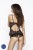 Passion Imagine Set Open Bra - Комплект белья: трусики и сорочка, S/M (чёрный)