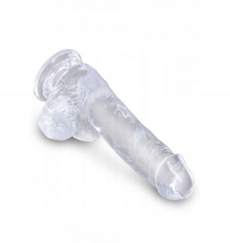 Pipedream King Cock Realistic Dildo With Balls - Clear 6 - Фаллоимитатор, 17,78х3.8 см (прозрачный)