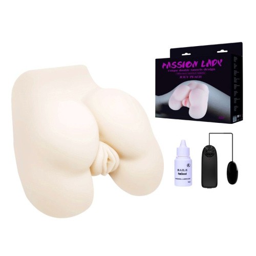 LyBaile Pussy & Anal, Double Tunnels, Vibrat. Eggs - Мастурбатор з вібрацією, 19 см (тілесний) - купити в Україні | Секс шоп SEX-SHOP.ua