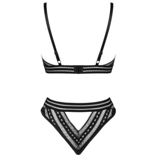 Obsessive Natilya 2-pcs set - Сексуальный комлект белья: бюстгальтер и трусики, XS/S (чёрный)