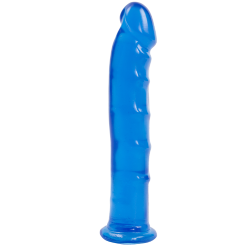 Doc Johnson Jelly Jewels Dong & Suction Cup Blue - фаллоимитатор 22.8х3.6 см (голубой)