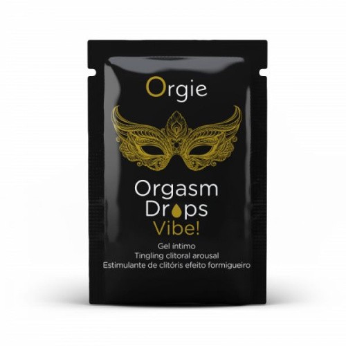 Orgie Orgasm Drops Vibe - cтимулююча сироватка з ефектом вібрації пробник, 2 мл (персик)