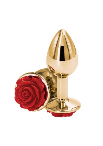 Ns Novelties Rose Buttplug S - Анальна пробка, 6,35 х2, 7 см (золотиста з червоним)