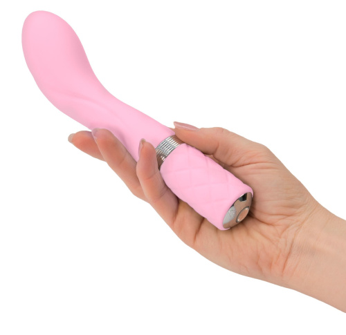 Pillow Talk Sassy Pink - Роскошный вибратор с кристаллом Сваровски для точки G, 12.8х3.8 см. (розовый)