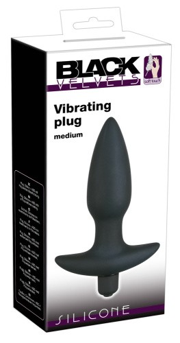 Orion Black Velvet Vibrating Plug Medium анальная пробка с вибрацией, 15х3 см (M) - sex-shop.ua