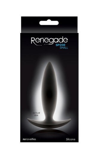 NS Novelties Renegade Spades Small - маленька анальна пробка, 10х2,5 см (чорний)