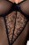 Passion Exclusive Velia corset полупрозрачный корсет с пажами и трусики, S/M (чёрный)