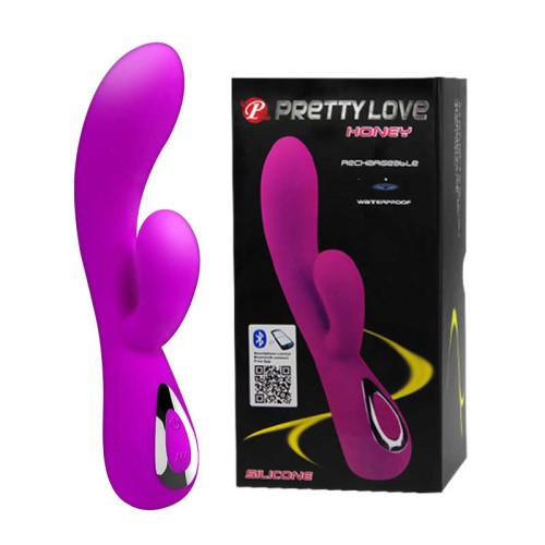 LyBaile Preety Love Honey - Вибратор с управлением через приложение, 19х3.4 см (фиолетовый)
