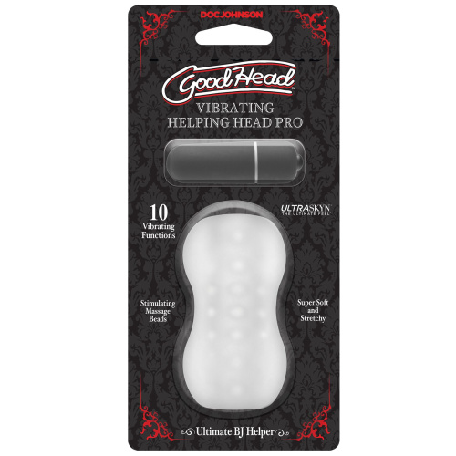 Doc Johnson GoodHead Vibrating Helping Head Pro Frost мастурбатор для головки статевого члена з вібрацією, 7.6х4.4 см - купити в Україні | Секс шоп SEX-SHOP.ua