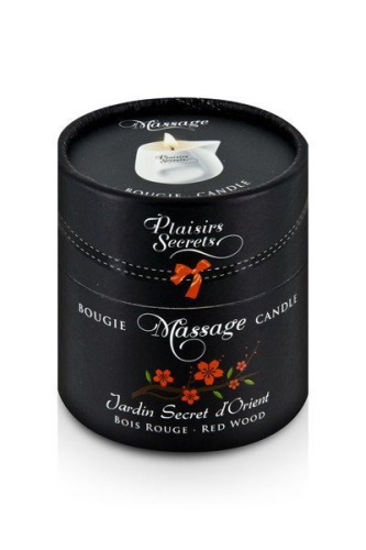 Plaisirs Secrets Red Wood - Массажная свеча с ароматом красного дерева, 80 мл