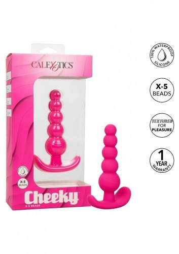 California Exotic Novelties – Cheeky X-5 Anal Beads – Анальний стимулятор, 8.5х2.5 см (рожевий) - купити в Україні | Секс шоп SEX-SHOP.ua
