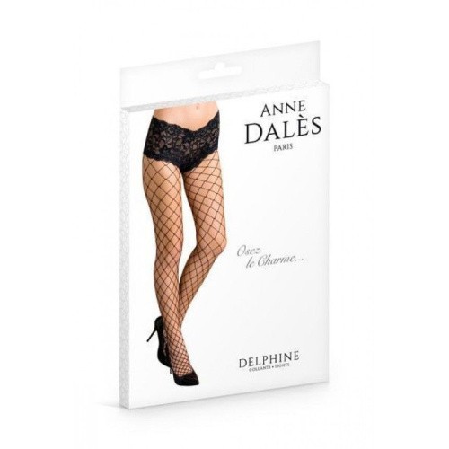 Anne De Ales Delphine T1 - Колготки с кружевными трусиками, S (чёрный) - sex-shop.ua