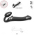Strap-On-Me Vibrating Black M - безремневой страпон с вибрацией, 18х3.3 см (чёрный) - sex-shop.ua