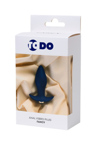 ToDo By Toyfa Fancy - Анальная вибропробка, 10.7х3.5 см (синий)