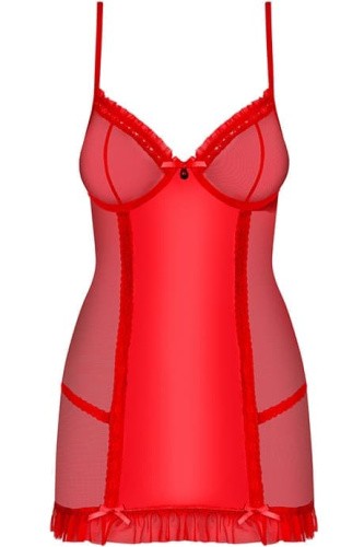 Облегающая эротическая сорочка Obsessive 827-CHE-3  (S/M)