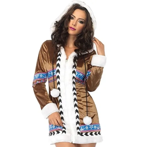 Leg Avenue - Igloo Cutie - Сукня плюшева з капюшоном, M - купити в Україні | Секс шоп SEX-SHOP.ua